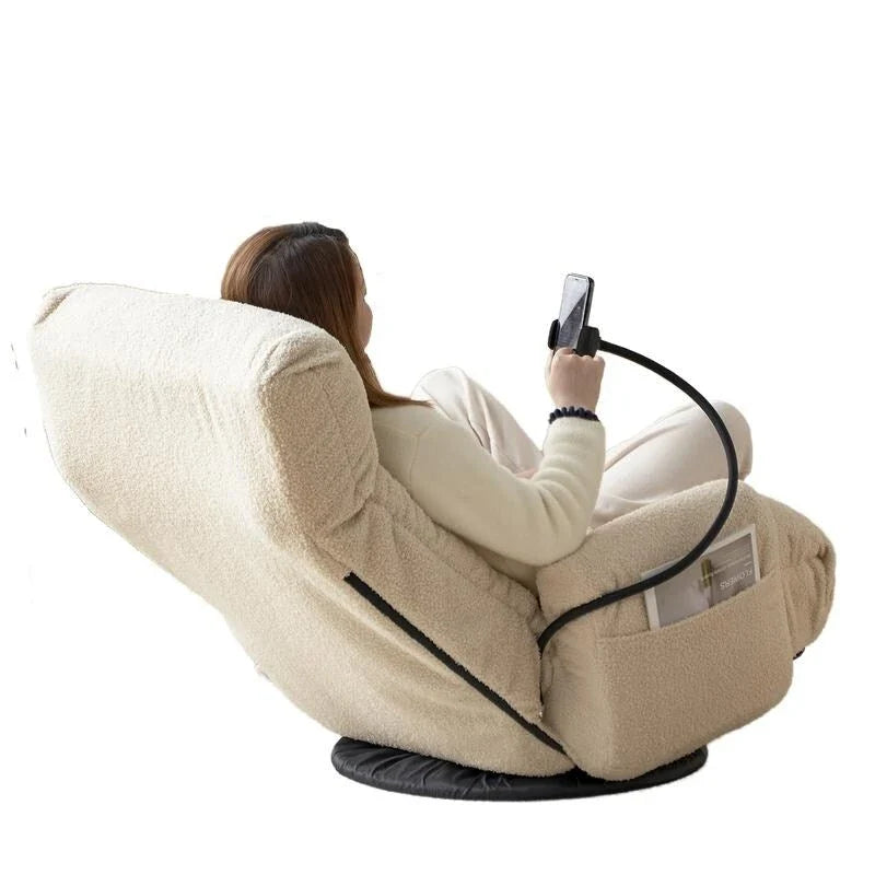 Ergonomischer, drehbarer Gaming-Bodenstuhl mit Neigungsfunktion