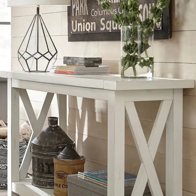 Homestyles Seaside Lodge Konsolentisch in Off-White