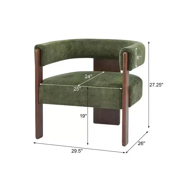 Christopher Knight Home Noah moderner Akzent-Sessel mit Polsterung und Gestell aus Kautschukholz