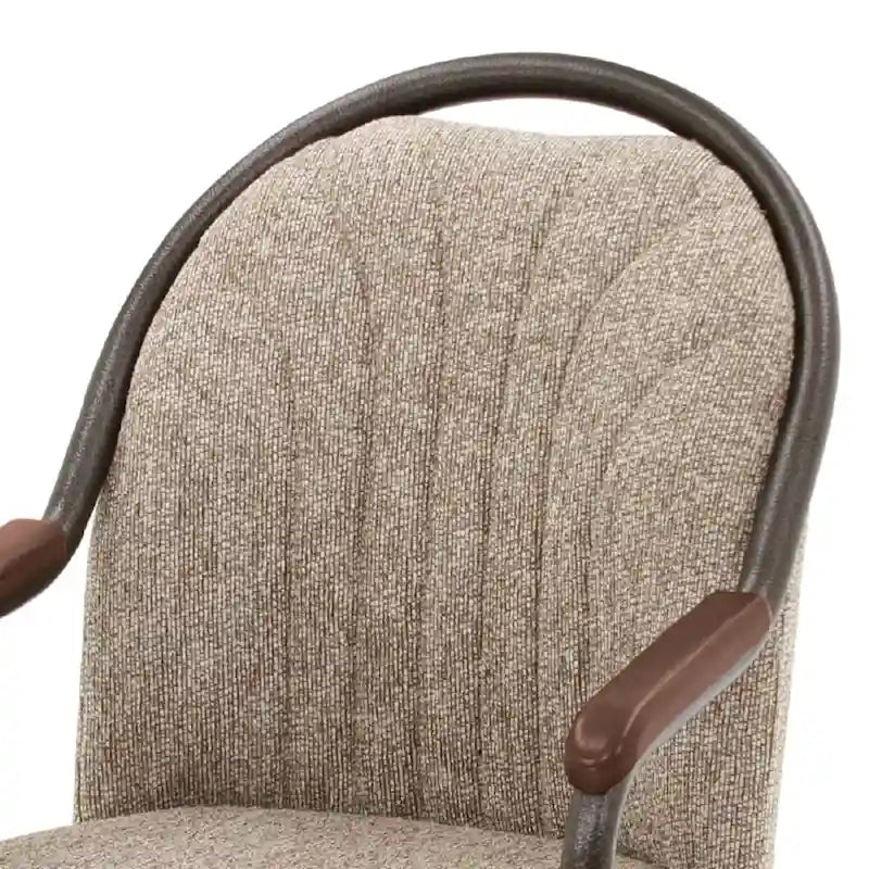 Chromcraft Douglas Esszimmerstühle mit Rollen in Kastanienbraun, graues Finish (2er-Set)