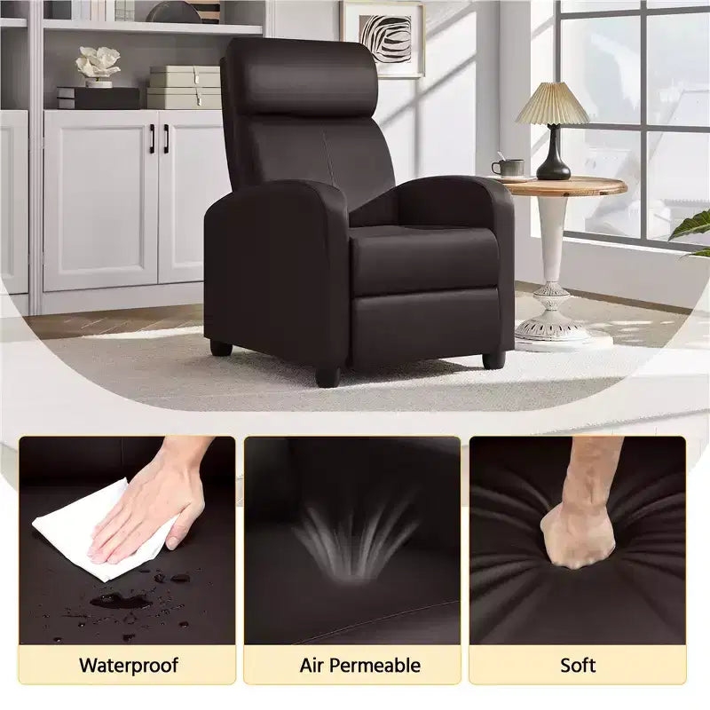 Yaheetech 2er-Set moderne Relax-Sofas aus PU-Leder für Wohnzimmer und Schlafzimmer