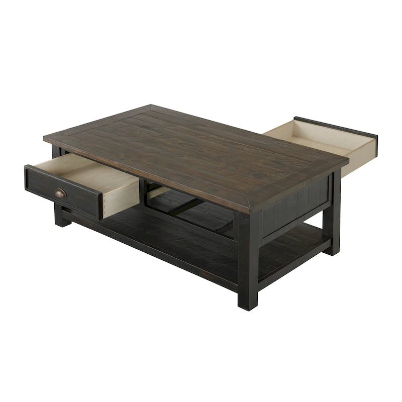 The Gray Barn Downington Couchtisch aus Massivholz mit 2 Schubladen
