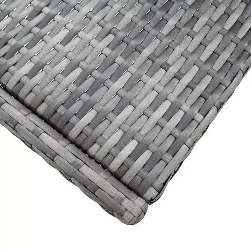 vidaXL Terrassenbar-Set 7-teilig Outdoor-Bartisch und Barstühle aus schwarzem Poly Rattan