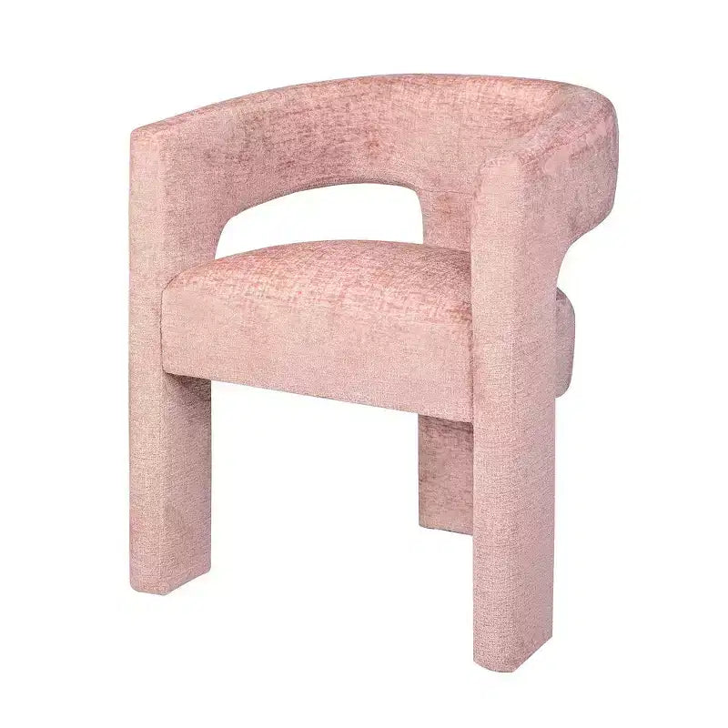Jofran, Gwen moderner Luxus-Polstersessel aus Jacquard-Stoff – Farbe: Rosa