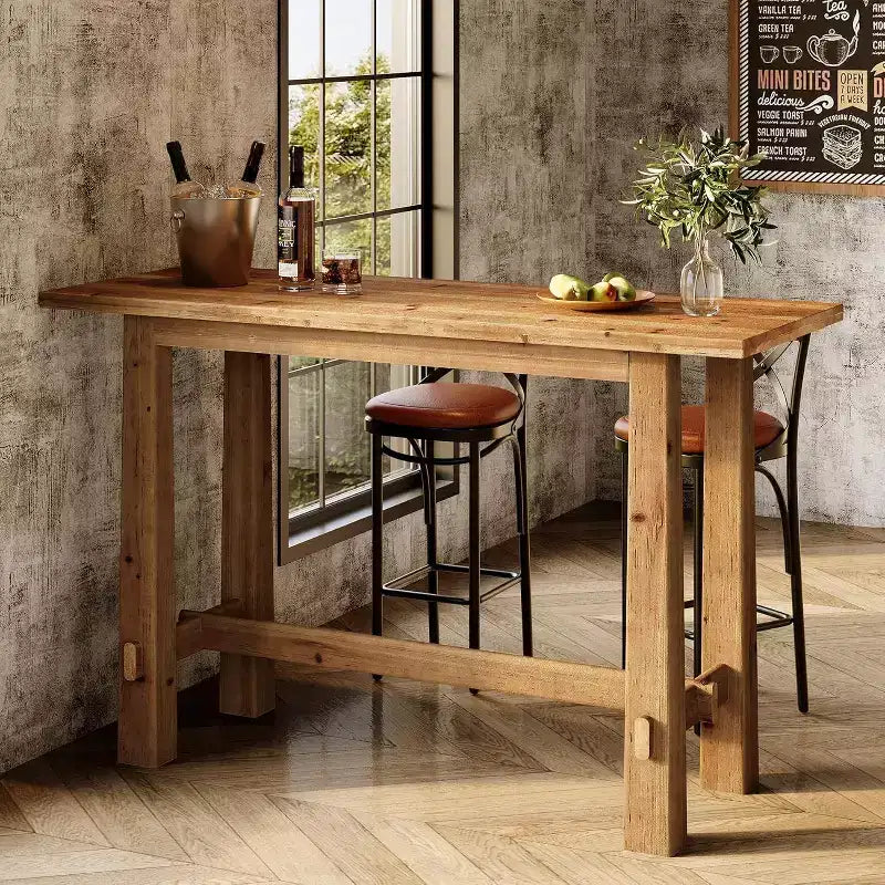 63-Zoll-Stehtisch aus Massivholz für Küche, Café oder Restaurant