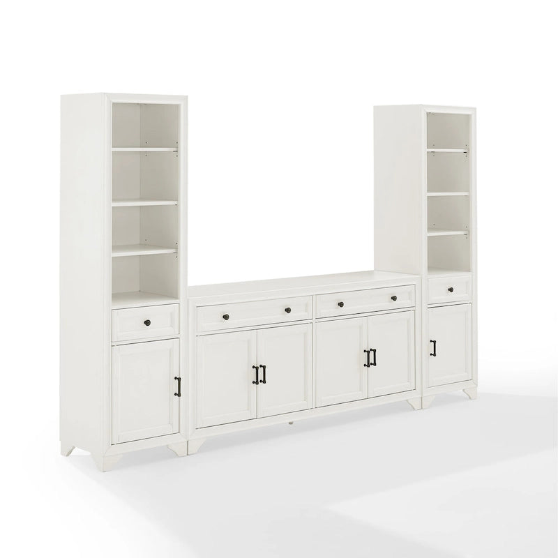 Crosley Tara 3-teiliges Sideboard- und Bücherregal-Set - 15x97x67.63