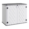 Outdoor-Aufbewahrungsschrank, wasserdichte Outdoor-Aufbewahrungsbox aus Harz, für Mülleimer
