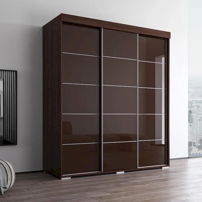 Copper Grove Parasol 71-Zoll moderner glänzender Kleiderschrank
