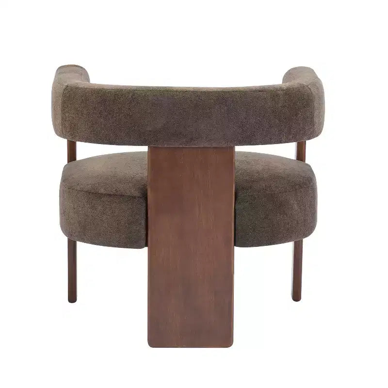Christopher Knight Home Noah moderner Akzent-Sessel mit Polsterung und Gestell aus Kautschukholz
