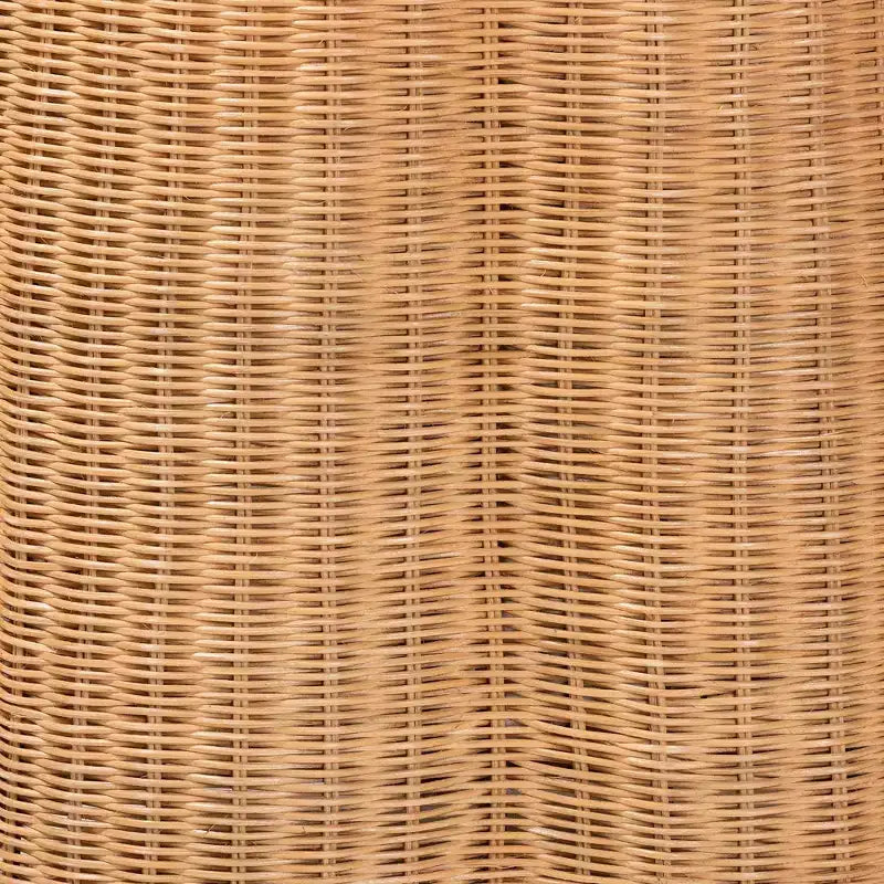 bali & pari Palm Bohemian Honig-Wabentisch aus Rattan in Muschelform, Beistelltisch