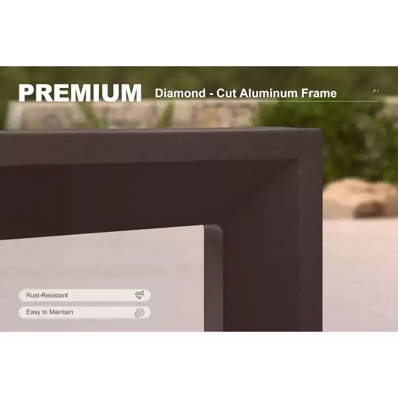 PURPLE LEAF luxuriöses Outdoor-Essgruppe aus Aluminium mit Tisch und Stühlen sowie abnehmbaren, dicken Sitzkissen