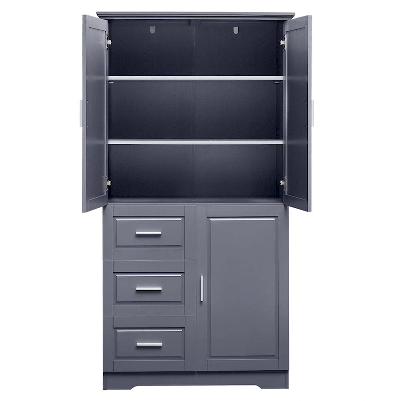 Hoher und breiter Schrank mit Türen für Badezimmer/Büro