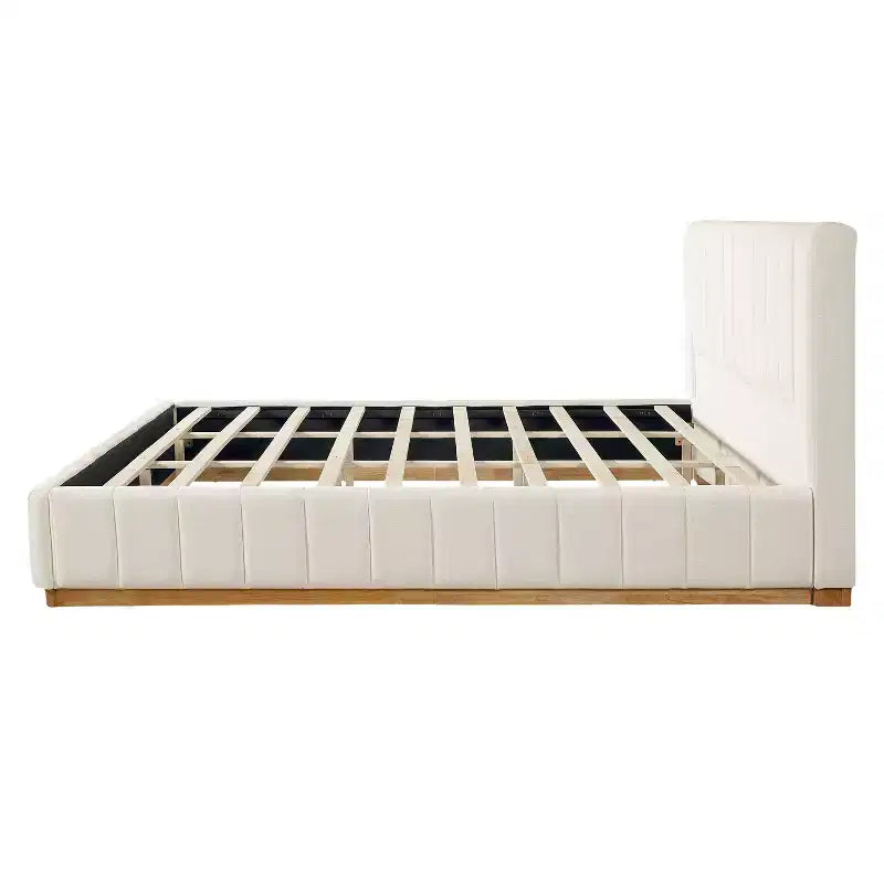 Christopher Knight Home Buchanan modernes gestreiftes Stoffbett mit Kopfteil