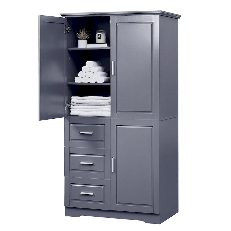 Hoher und breiter Schrank mit Türen für Badezimmer/Büro