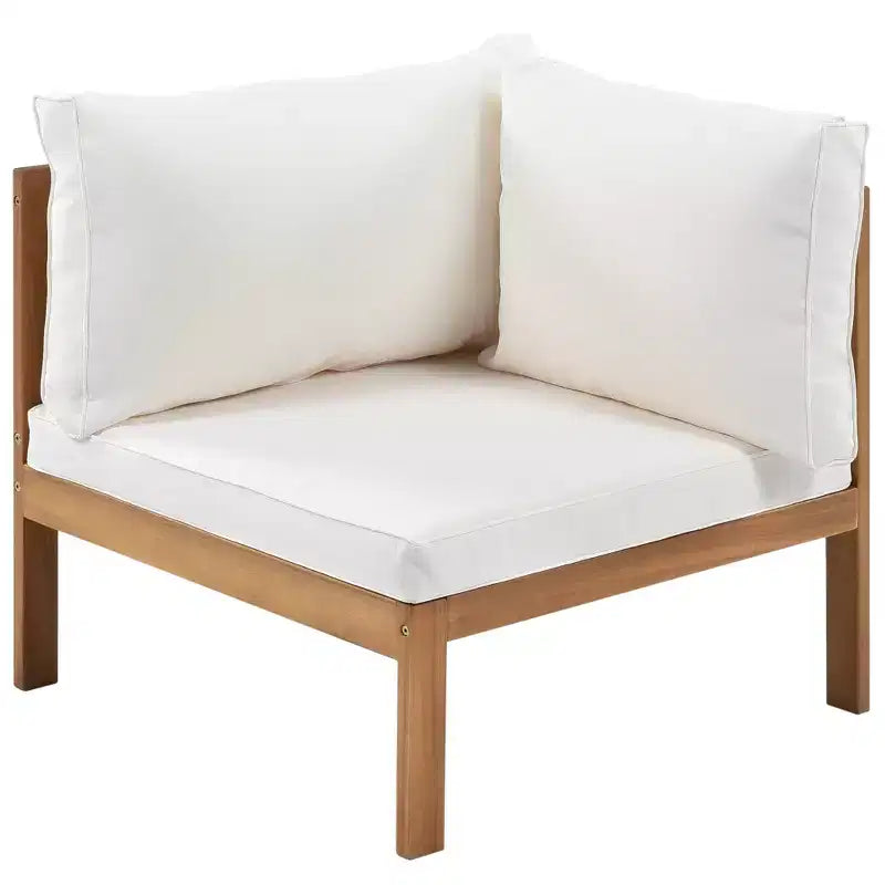 Polibi Acacia Eck-Outdoor-Sofa-Set mit passendem Couchtisch