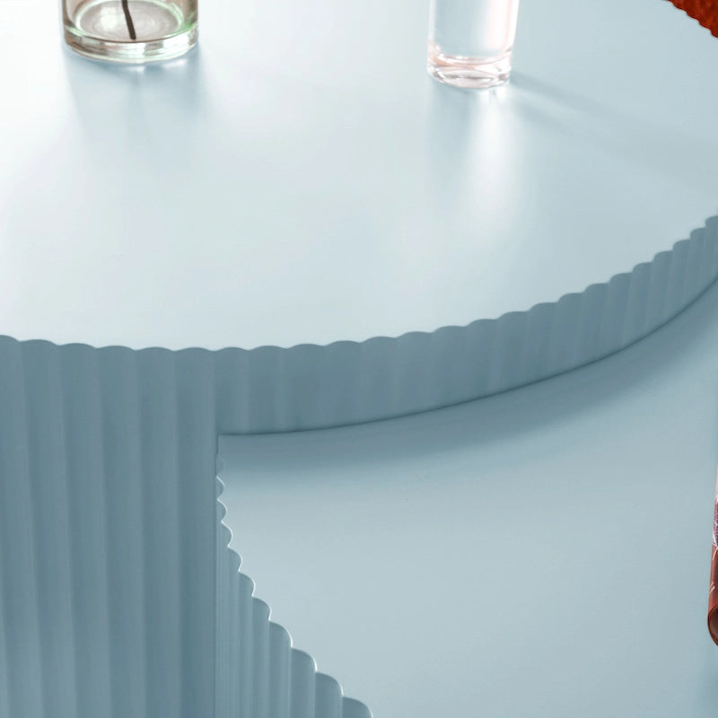Modernes, glamouröses rundes Satztisch-Set für das Wohnzimmer (2-tlg.), nicht montiert