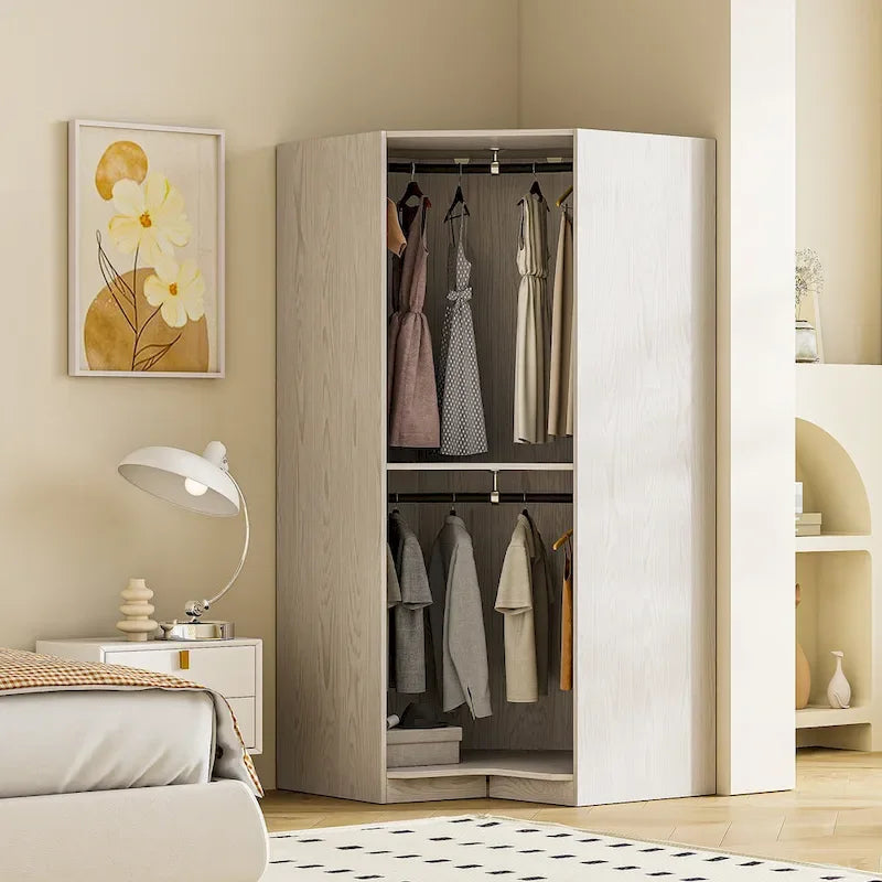 Polygon Eckkleiderschrank mit 2 Türen