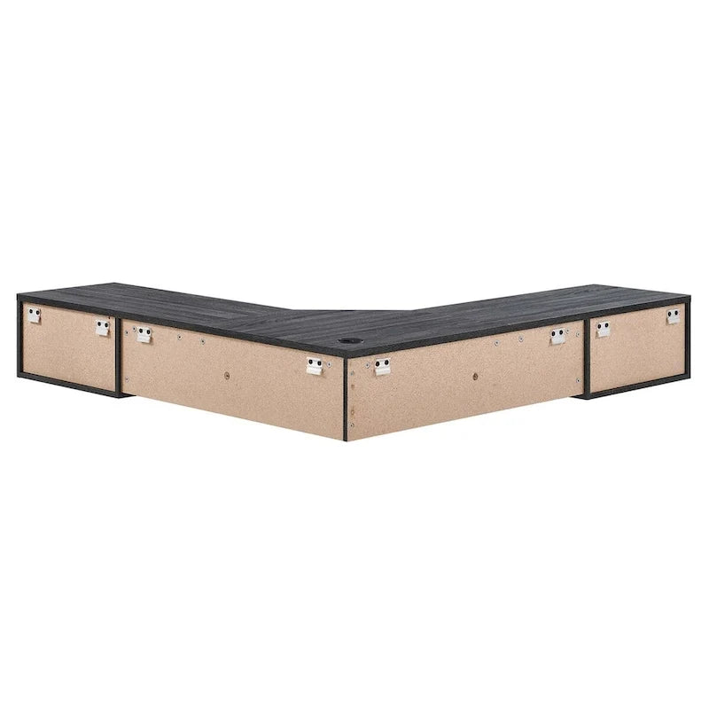 Render Wandmontierter Eckschreibtisch