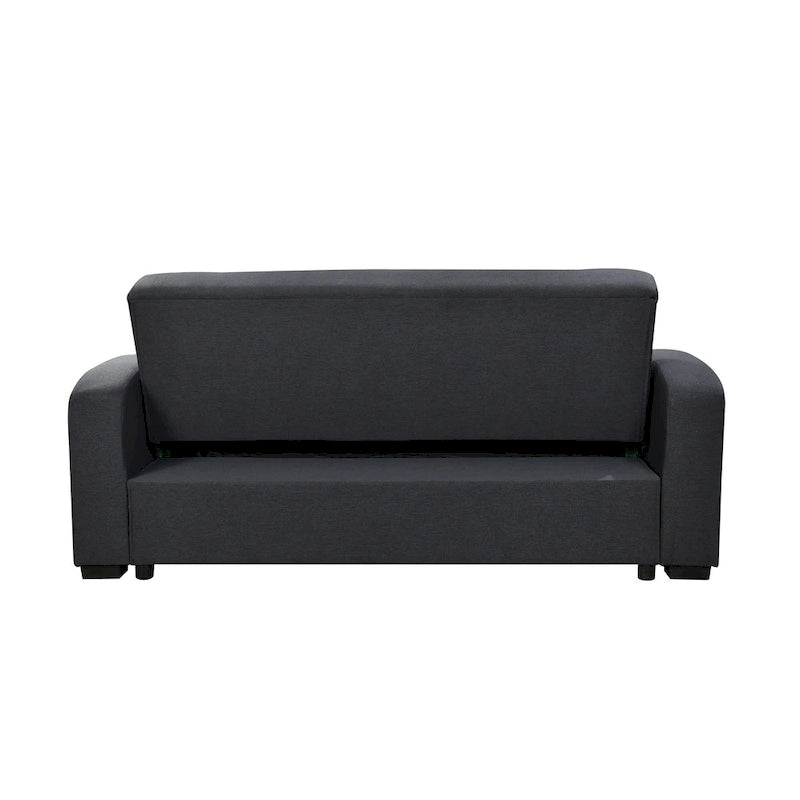 Roomfitters 75-Zoll modernes 3-in-1-Schlafsofa mit praktischem Ausziehbett, verstellbarer Rückenlehne, Getränkehaltern und Kissen