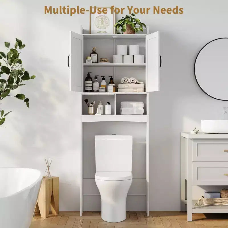 Toiletten-Überbauschrank, freistehender Badezimmer-Organizer für Bad, Toilette und Waschküche