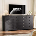 Kommode mit 12 Schubladen für das Schlafzimmer, aus Holz, moderner breiter TV-Ständer für 65-Zoll-Fernseher, Holz-Schubladenkommode, Landhausstil-Kleiderschrank für das Wohnzimmer