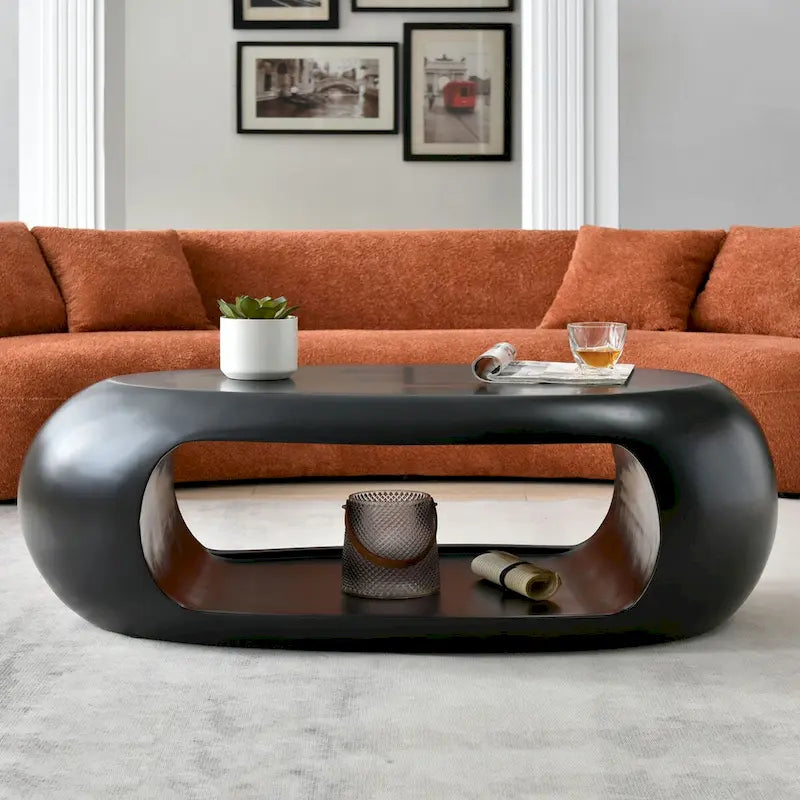 Moderner ovaler Couchtisch