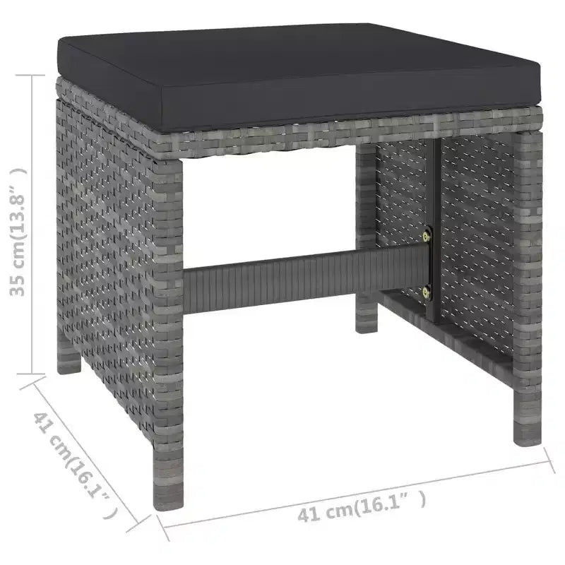 vidaXL Garten-Essgruppe Esstisch und Stühle aus Poly Rattan und Holz