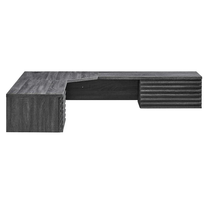 Render Wandmontierter Eckschreibtisch