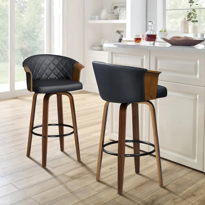 Art Leon Mid-Century-Modern-Drehhocker für die Kücheninsel (2er-Set)