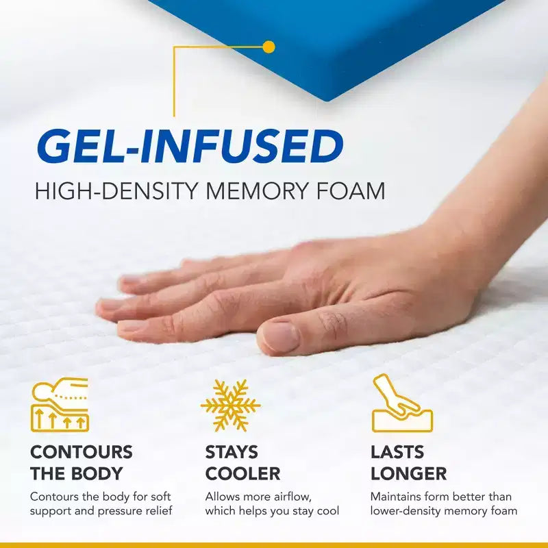 DynastyMattress 4-Zoll CoolBreeze Memory-Foam-Matratze für ausziehbare Schlafsofas und Couchbetten, Full-Size, Sofa nicht enthalten - Hergestellt in den USA