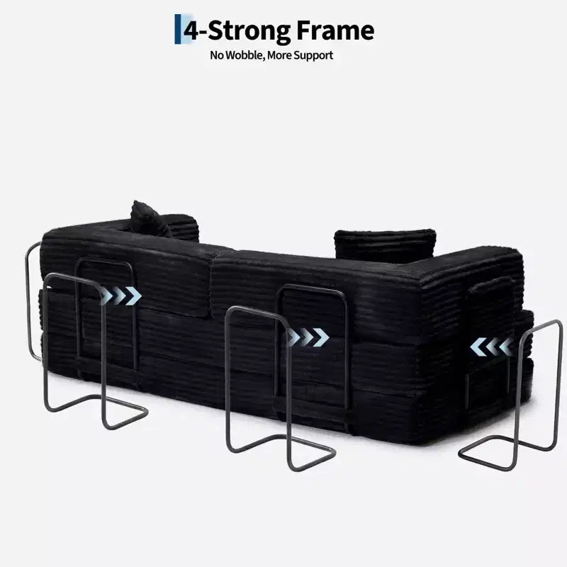 80,7" 5-in-1 ausklappbares Schlafsofa ??Kordsamt, 544 kg, keine Montage erforderlich