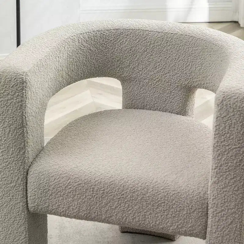 2er-Set 28 breite Polster-Sessel mit Bouclé-Bezug – Kinwell