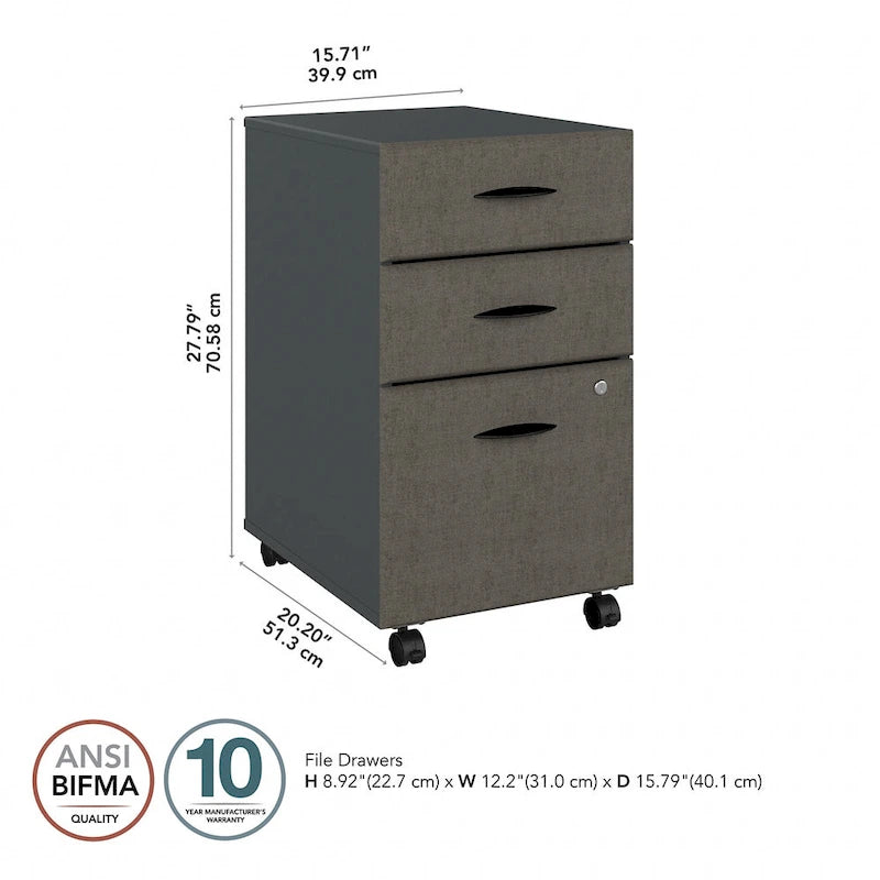 Series A Advantage Buchen-Aktenschrank mit 3 Schubladen