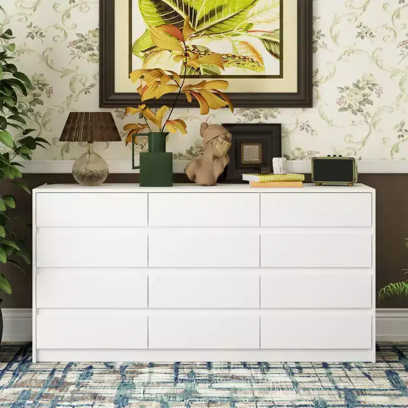 Famapy Moderne Kommode mit 12 Schubladen, eleganter Schubladenschrank