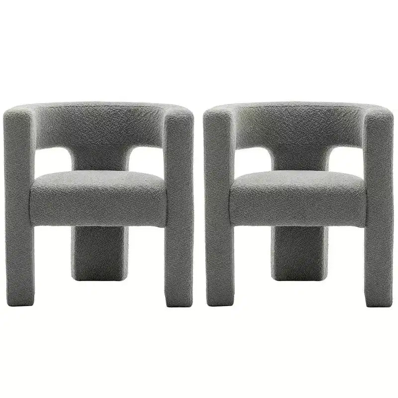 2er-Set 28 breite Polster-Sessel mit Bouclé-Bezug – Kinwell