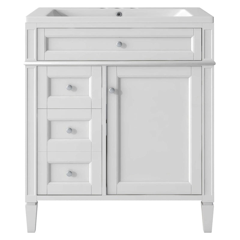 Badezimmerschrank mit integriertem Waschbecken und Kippschublade