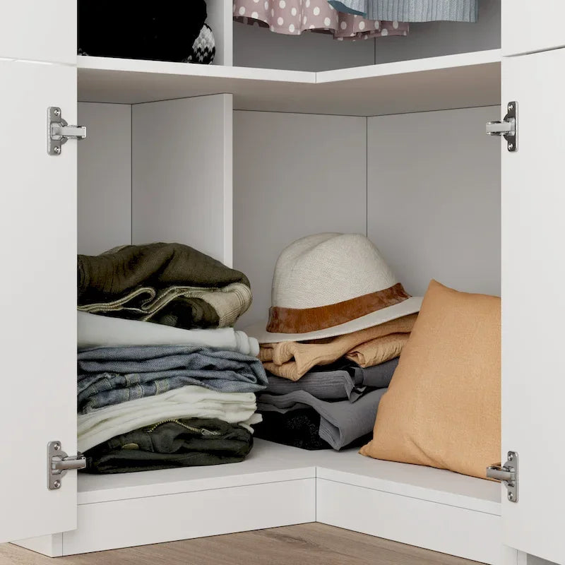 Kleiderschrank-Organizer, Kleiderschränke mit Hängestange und 4 Schubladen, großer Stauraum