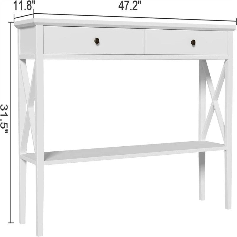 47 Konsolentisch mit Schubladen – 11,81T x 47,24B x 31,5H