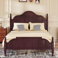 Vintage-Plattformbettgestell in Queensize – Massivholz aus Kiefer, MDF-Kopfteil, kein Boxspringbett erforderlich