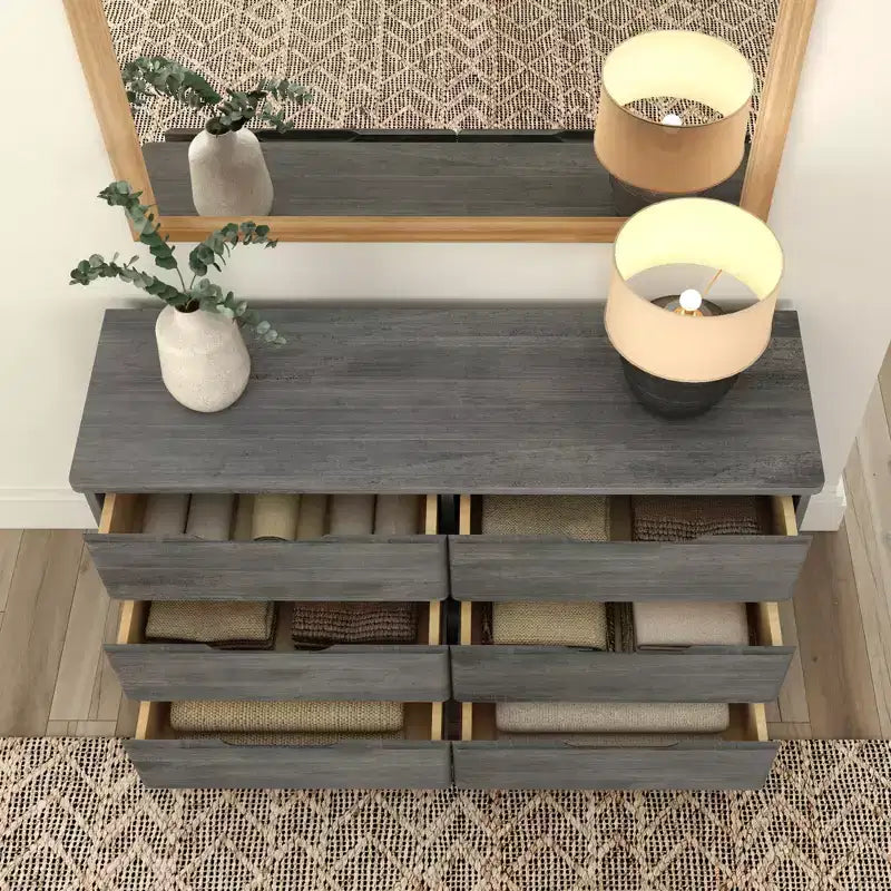 Massivholz-Kommode im Landhausstil mit 6 Schubladen