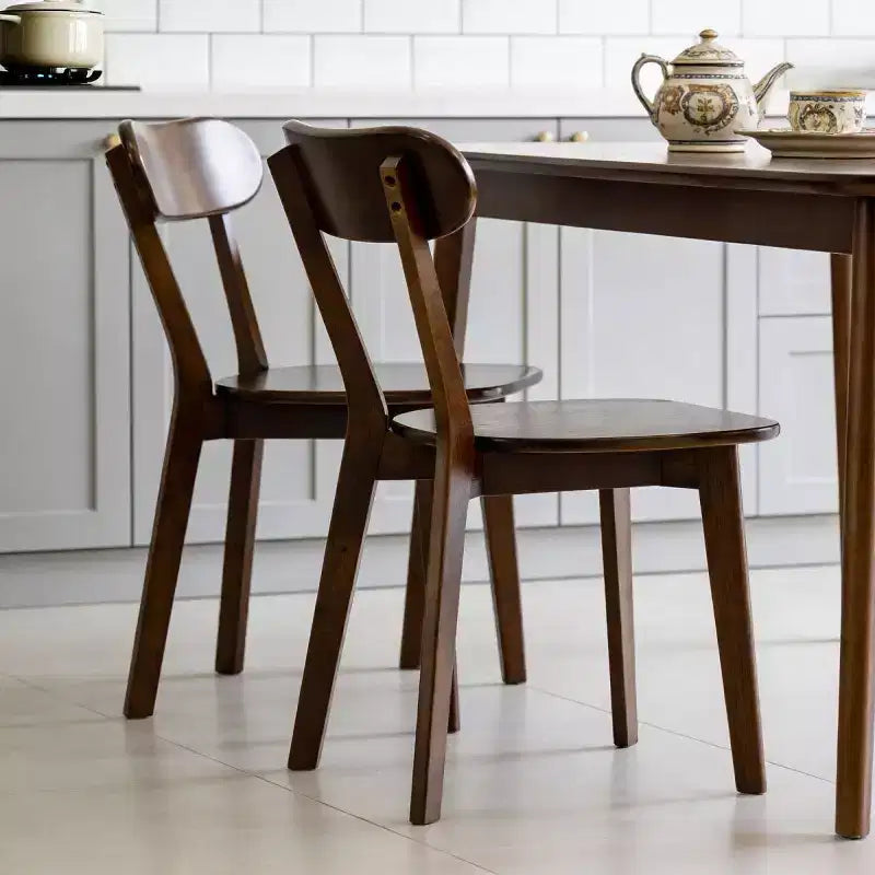 Set aus 2 Esszimmerstühlen aus Massivholz im Mid-Century-Modern-Stil, Küchenstühle für Esszimmer, Restaurant oder Wohnzimmer – Panipeachy