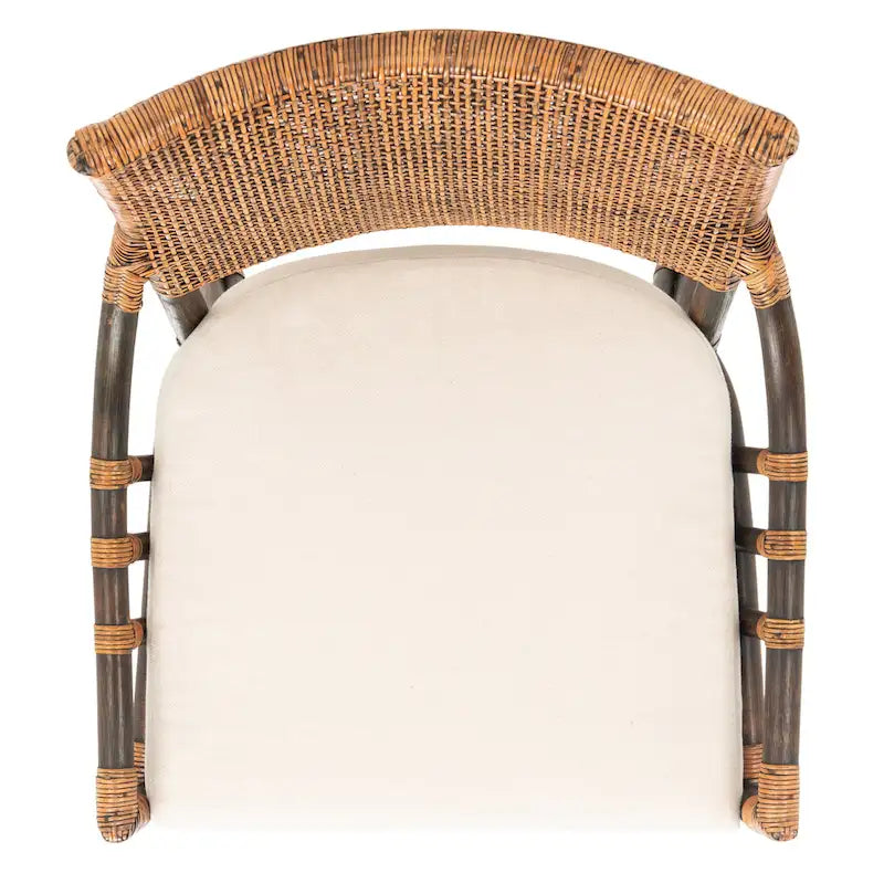 Küstendesign Rattan-Stuhl mit Kissen, 22 B x 24 L x 37 H, 22 B x 24 T x 37 H