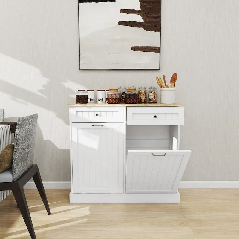 Küchen-Müllschrank mit 2 Schubladen