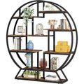 Tribesigns Bücherregal, 157,9 cm, rundes Etagere-Bücherregal