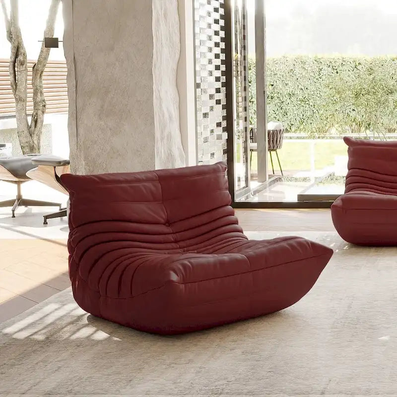 Furgle Mikrofaser-Ledersofa Ergonomisches Design Lazy Sofa Bodensofa
