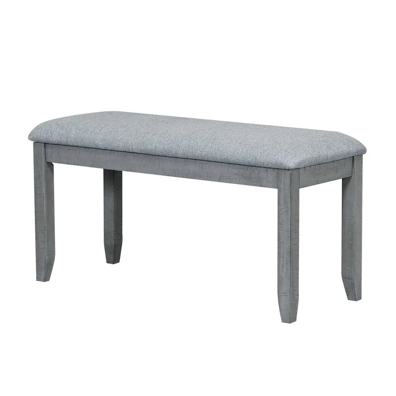 Zeitgenössisches 6-teiliges ausziehbares Säulen-Esszimmertisch-Set (198 cm)