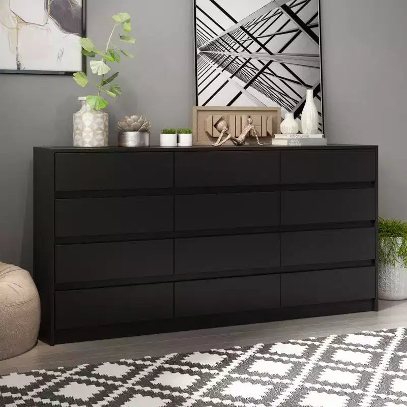 Famapy Moderne Kommode mit 12 Schubladen, eleganter Schubladenschrank