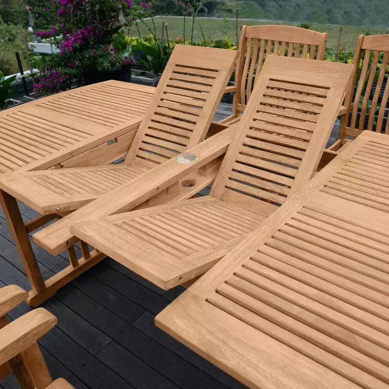 Sonoma Lane Merkel 7-tlg. Teakholz-Gartenset mit Auflagen