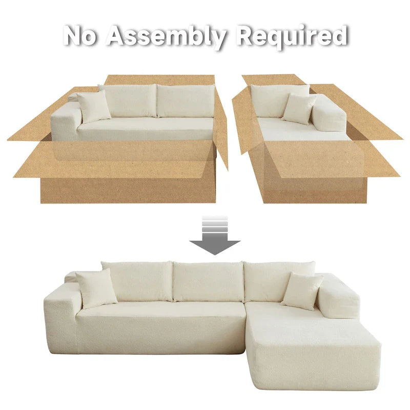 Modernes Polster-Chaiselongue-Sofa mit Kissen für das Wohnzimmer