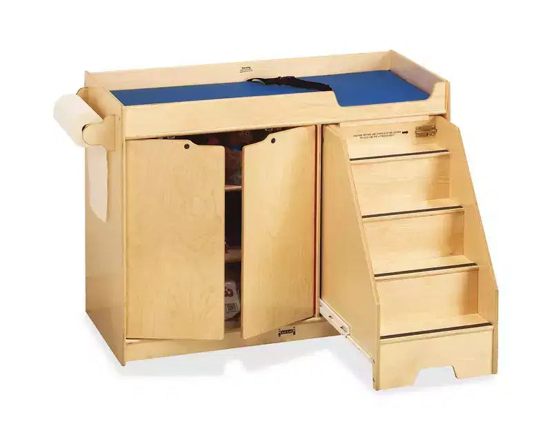 Wickeltisch mit ausziehbarer Treppe 48 x 22,5 Zoll Beige